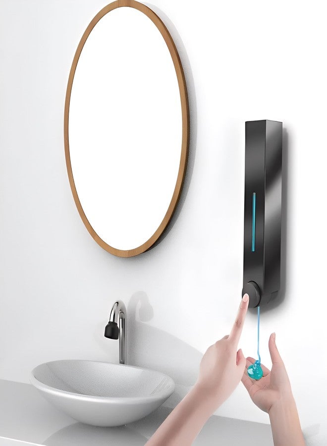 Carnival ABS 420ml Wall Mounted Liquid Black Soap Dispenser | Lotion,Hand Wash,Shampoo,Gel,Soap Dispenser for Bathroom and Washbasin |1 Year Leakage Warranty - Image 2